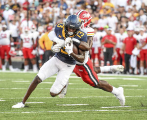 WVU receiver Sam James leaning on others, trying to bounce back from tough 2020 season